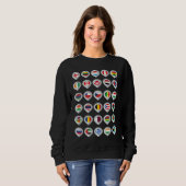 Internationale Flaggen der Länder der Sweatshirt (Vorne ganz)