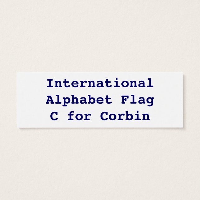 Internationale Flaggen für Alphabete C (Rückseite)