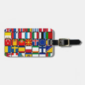 Internationale Flaggen Sammlung, Weltflaggen Gepäckanhänger (Vorderseite horizontal)