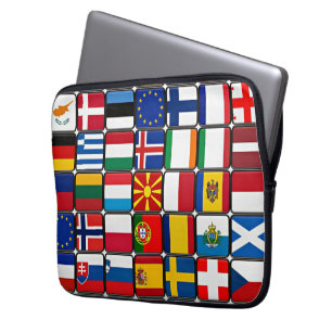 Internationale Flaggen Sammlung, Weltflaggen Laptopschutzhülle