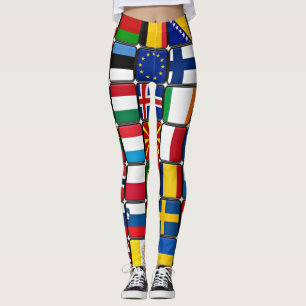 Internationale Flaggen Sammlung, Weltflaggen Leggings