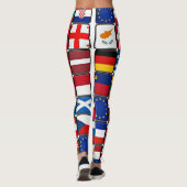 Internationale Flaggen Sammlung, Weltflaggen Leggings (Rückseite)
