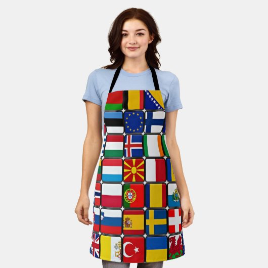 Internationale Flaggenkollektion, Weltflaggen, Schürze (Getragen)