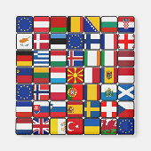 Internationale Flaggensammlung, Weltflaggen Magnet (Vorne)