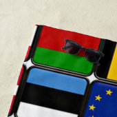 Internationale Flaggensammlung, Weltflaggen Strandtuch (Beispiel)