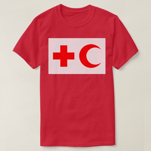 Internationale Föderation der Rotkreuz- und Rothal T-Shirt (Design vorne)