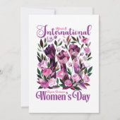 Internationale Frauen-Tag-Flora-Fäuste Postkarte (Vorderseite)