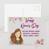 Internationale Frauentage Postkarte (Vorne/Hinten)
