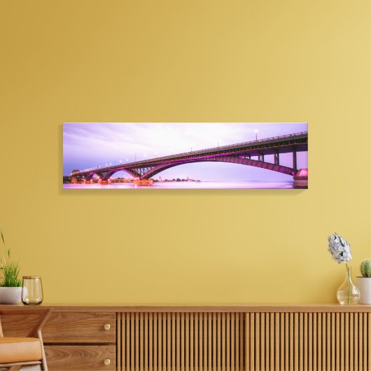 Internationale Friedensbrücke Panorama Leinwand Ar (Insitu (Wohnzimmer))