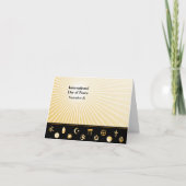 Internationale Friedensgrußkarte Dankeskarte (Vorderseite)