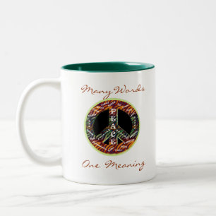 Internationale FriedensTasse Zweifarbige Tasse