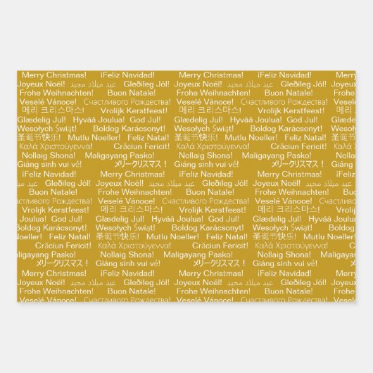 Internationale frohe Weihnachten Geschenkpapier Set (Vorderseite 2)
