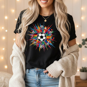 Internationale Fußballflaggen-Explosion T-Shirt