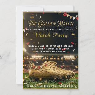 Internationale Fußballmeisterschaft-Watchparty Einladung
