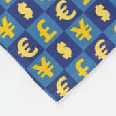 Internationale Geldwährungen - Muster Fleecedecke (Ecke)