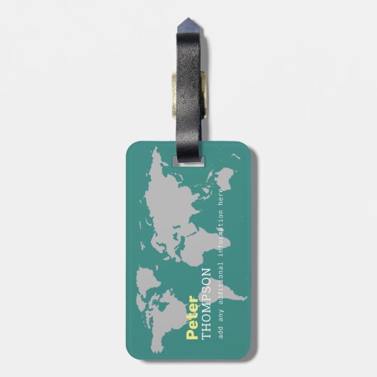 internationale Gepäckmarke mit Name Gepäckanhänger (Rückseite vertikal)