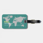internationale Gepäckmarke mit Name Gepäckanhänger (Rückseite horizontal)