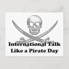 Internationale Gespräche wie ein Piratentag Postkarte