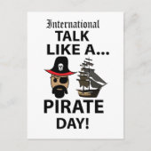 Internationale Gespräche wie ein Piratentag Postkarte (Vorderseite)