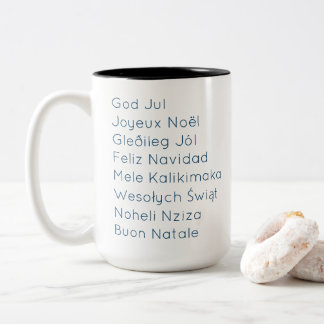 Internationale Grüße zur Saison Zweifarbige Tasse