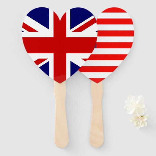 Internationale Hochzeitsfeier unter englischer Fla Fächer (Vorne und Hinten)