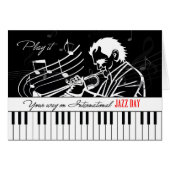 Internationale Jazz Day Piano Keys und Musiker (Vorderseite (Horizontal))