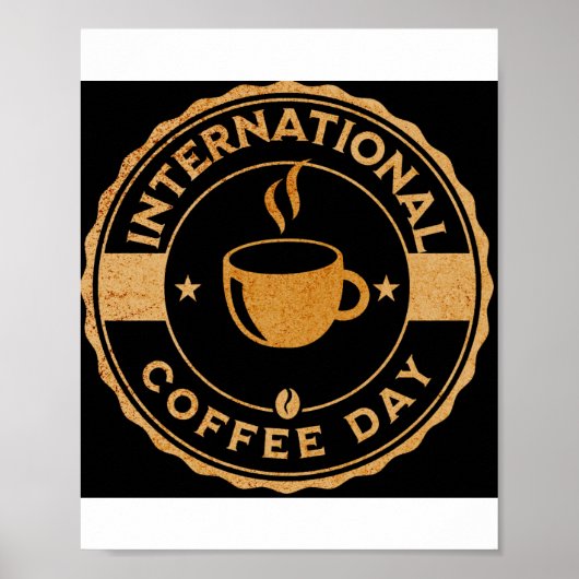 Internationale Kaffeetag-Gebläse Poster (Vorne)