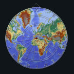 Internationale Karte für das Weltgebiet Dartscheibe<br><div class="desc">Farbenfrohe geografische Karte der Welt</div>