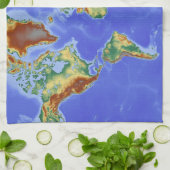 Internationale Karte für das Weltgebiet Geschirrtuch (Gefaltet)