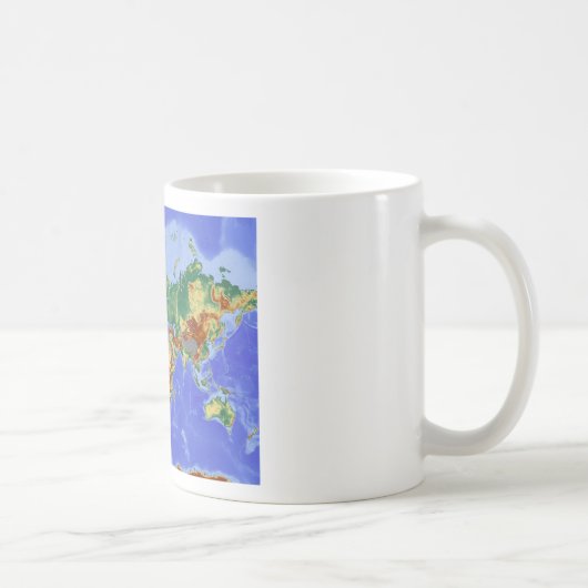 Internationale Karte für das Weltgebiet Kaffeetasse (Rechts)