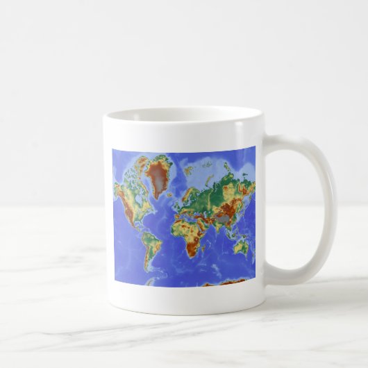 Internationale Karte für das Weltgebiet Kaffeetasse (Rechts)