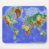 Internationale Karte für das Weltgebiet Mousepad (Vorne)