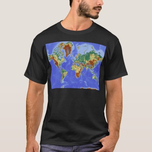 Internationale Karte für das Weltgebiet T-Shirt (Vorderseite)