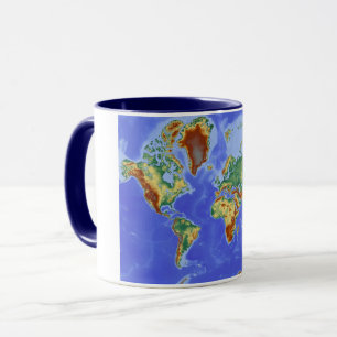 Internationale Karte für das Weltgebiet Tasse
