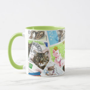Internationale Katzenpostwertzeichen  Tasse