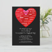 Internationale Liebe - Einladungen zum Valentinsta (Stehend Vorderseite)