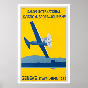 Internationale Luftfahrt Sport Tourismus Messe Gen Poster