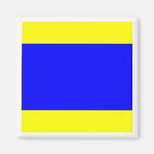 Internationale maritime Signalflagge DELTA Magnet