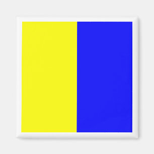 Internationale maritime Signalflagge KILO Magnet
