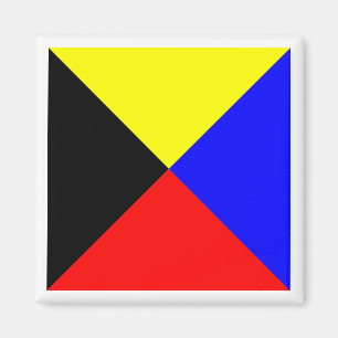 Internationale maritime Signalflagge ZULU Magnet
