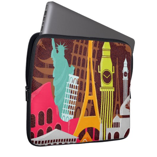 Internationale Monumente Laptopschutzhülle (Vorne Rechts)