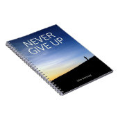 Internationale Nachricht, niemals aufgeben, Journa Notizblock (Rechte Seite)