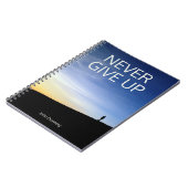 Internationale Nachricht, niemals aufgeben, Journa Notizblock (Linke Seite)