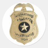 Internationale private Ermittlerin Runder Aufkleber (Vorderseite)