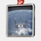 Internationale Raumstation 14 Silbernes Ornament (Links)