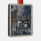 Internationale Raumstation 25 Silbernes Ornament (Rechts)