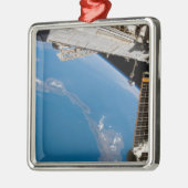 Internationale Raumstation 27 Silbernes Ornament (Links)