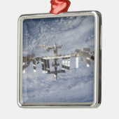 Internationale Raumstation 28 Silbernes Ornament (Links)