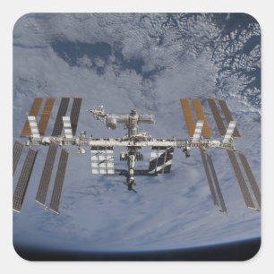 Internationale Raumstation 5 Quadratischer Aufkleber