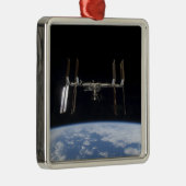 Internationale Raumstation 9 Silbernes Ornament (Rechts)